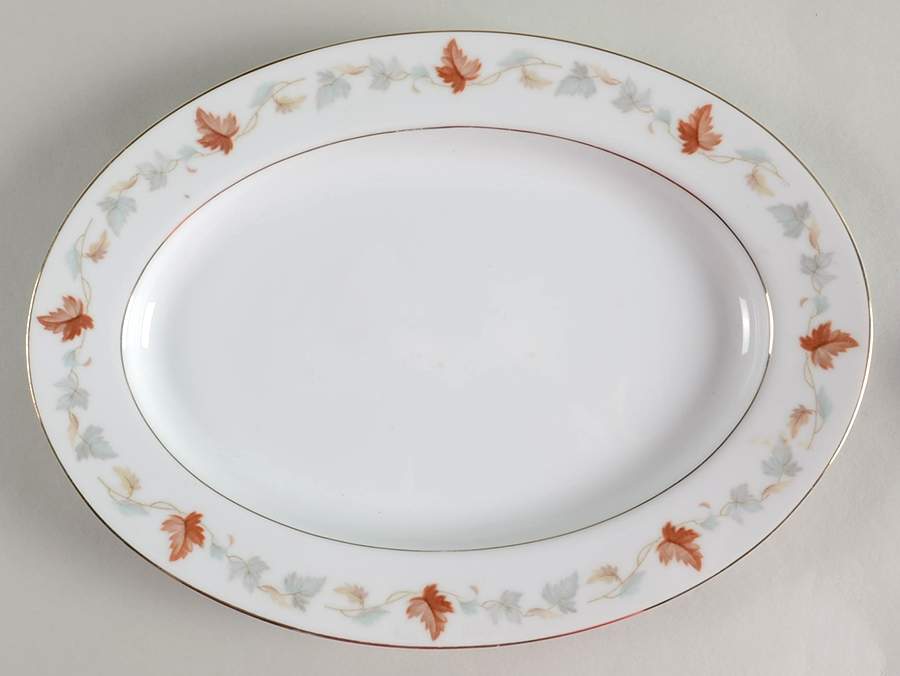September Song 12" Oval Serving Platter by Yamaka-1