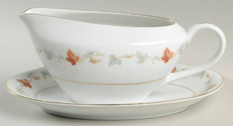 September Song Gravy Boat & Underplate by Yamaka-1