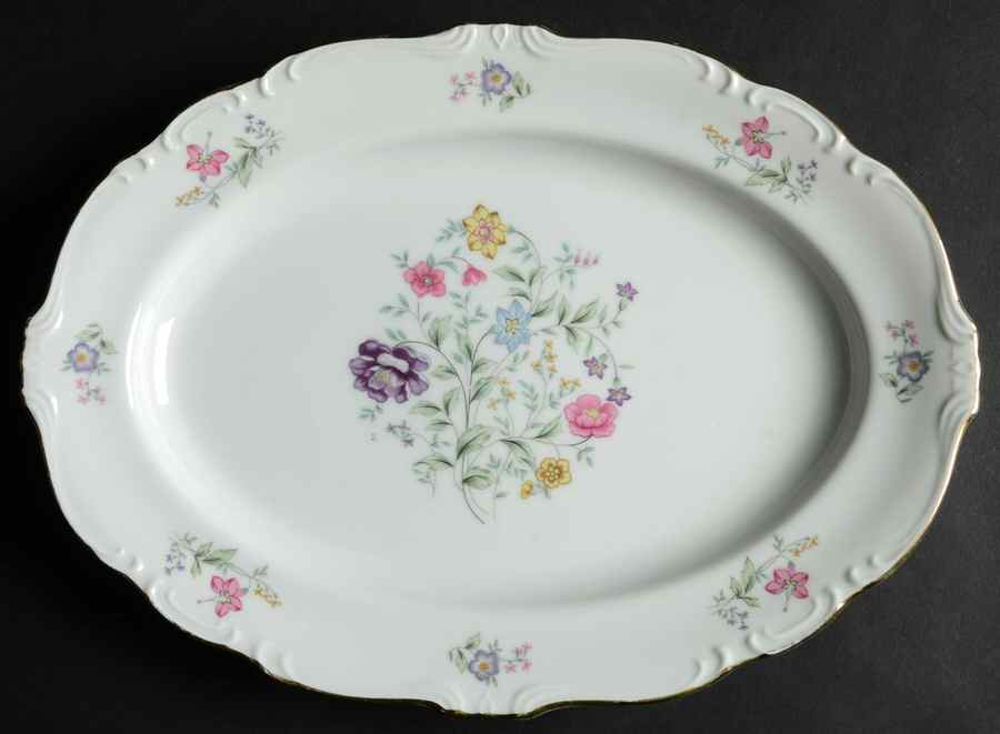 Spring Time 12" Oval Serving Platter by Yamaka-1