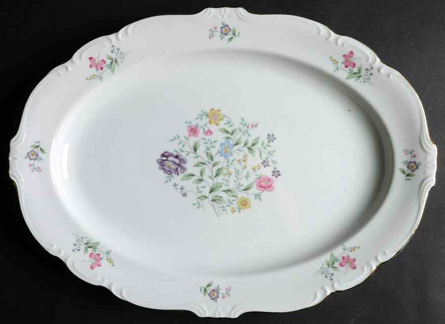 Spring Time 16" Oval Serving Platter by Yamaka-1