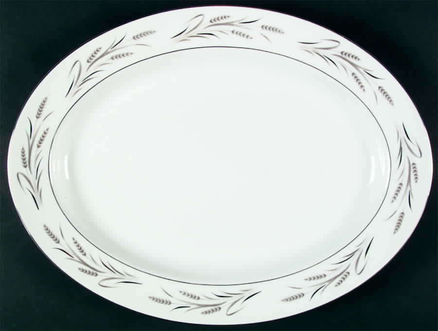 Sterling Wheat 16" Oval Serving Platter by Yamaka-1