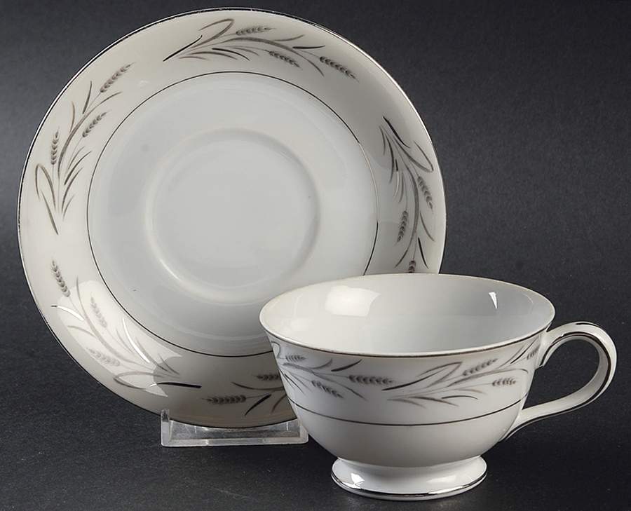 Sterling Wheat Footed Cup & Saucer Set by Yamaka-1