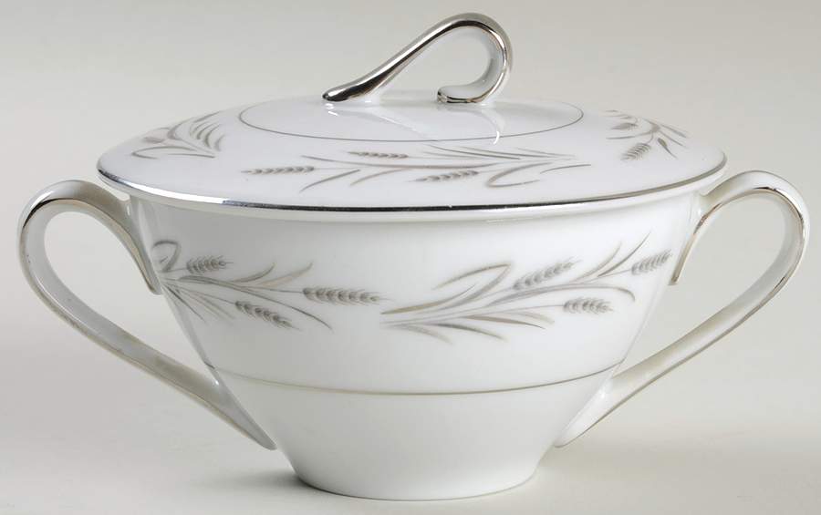 Sterling Wheat Sugar Bowl & Lid by Yamaka-1