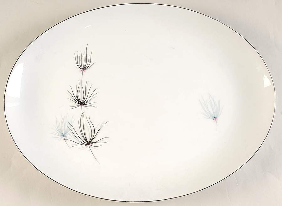 Thistle 16" Oval Serving Platter by Yamaka-1