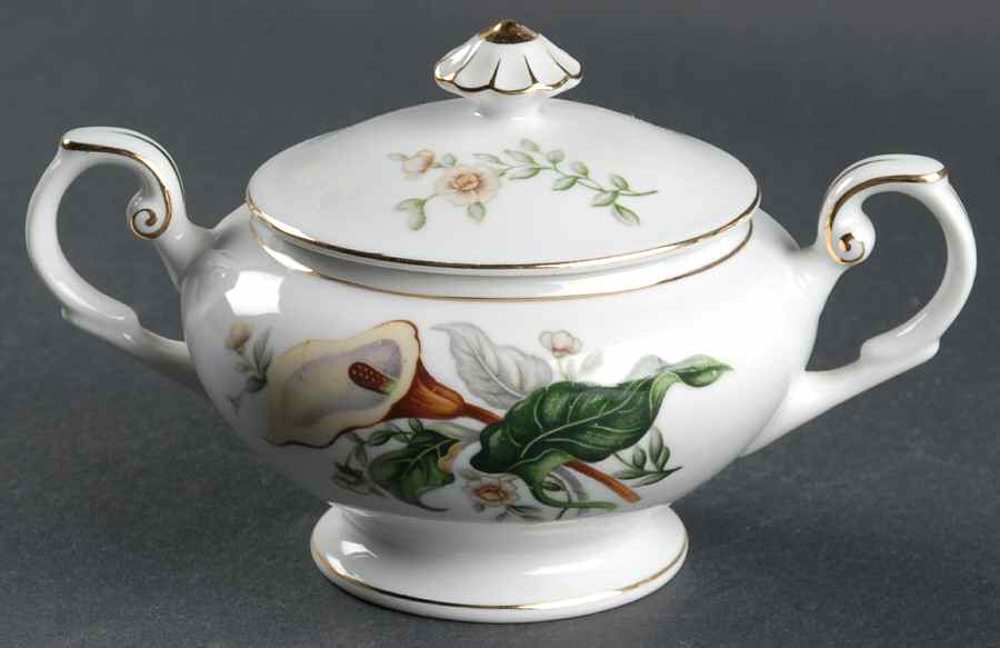 Woodlily Sugar Bowl & Lid by Yamaka-1