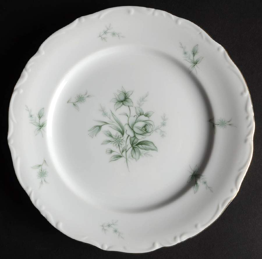 Jade Rose Salad Plate by Yamato-1