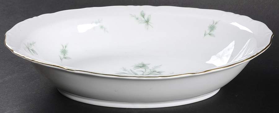 Jade Rose 10" Oval Vegetable Bowl by Yamato-1