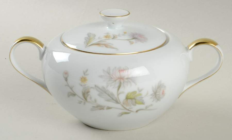 Kiku Sugar Bowl & Lid by Yamato-1
