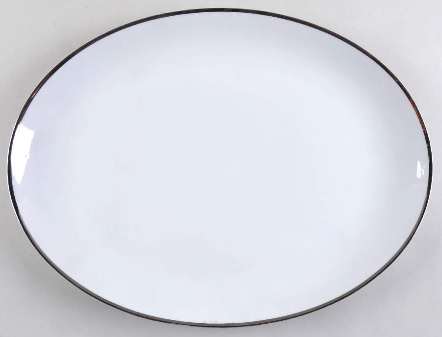 Platina 16" Oval Serving Platter by Yamato-1