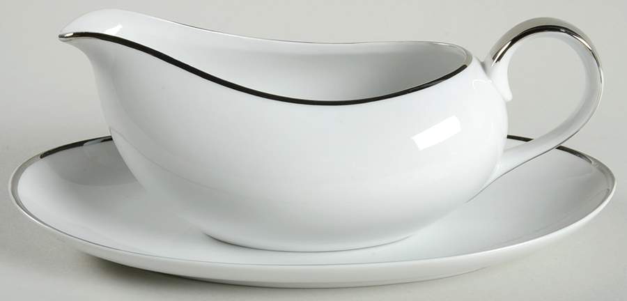 Platina Gravy Boat & Underplate/Relish by Yamato-1