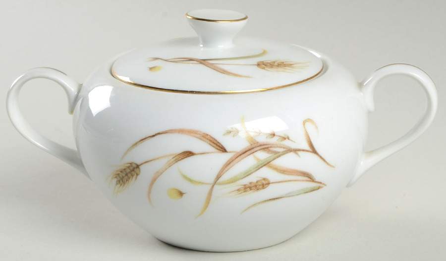 Wheat Sugar Bowl & Lid by Yamato-1