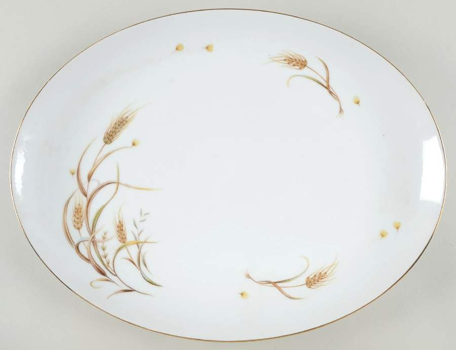 Wheat 16" Oval Serving Platter by Yamato-1