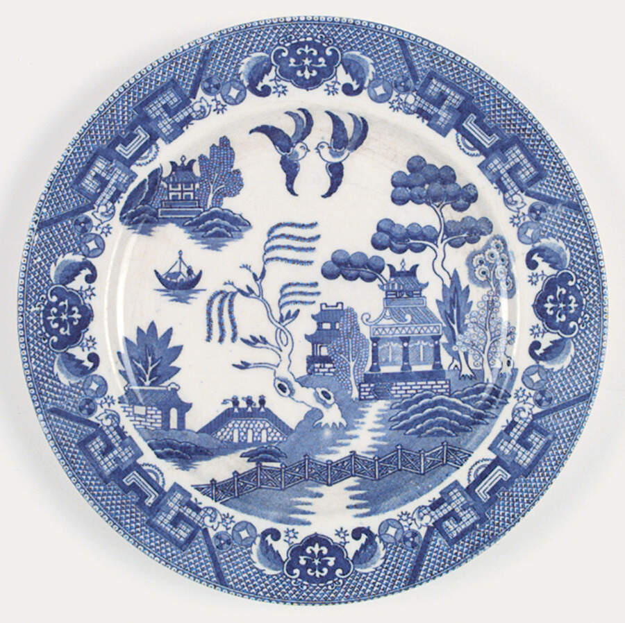 Blue Willow (Japan) Luncheon Plate by Yau Shing-Taiwan-Japan-1