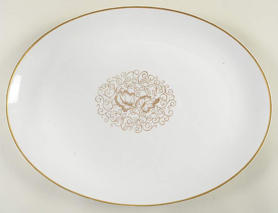 Dorchester 16" Oval Serving Platter by Yamaka-1