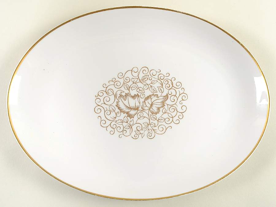 Dorchester 12" Oval Serving Platter by Yamaka-1