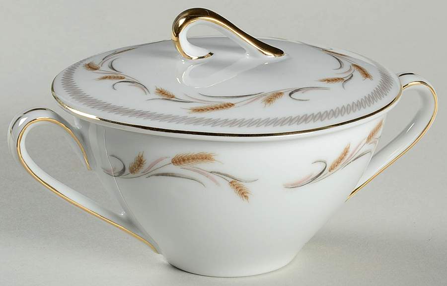 Winter Wheat Sugar Bowl & Lid by Yamaka-1