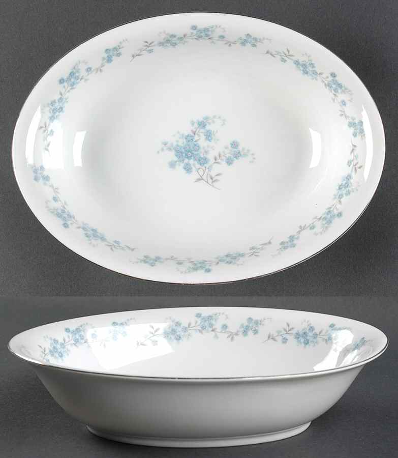 Nancy (Center Design) 10" Oval Vegetable Bowl by Yamaka-1