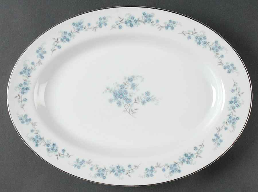 Nancy (Center Design) 12" Oval Serving Platter by Yamaka-1