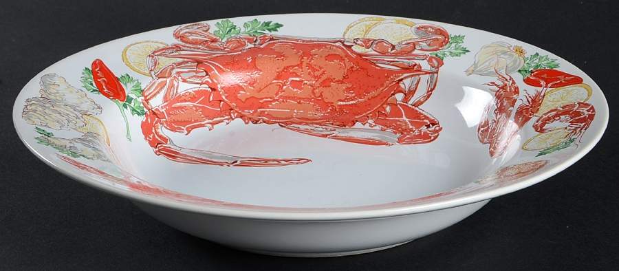 Seafood Fest (Crab) Large Rim Soup Bowl by Youngberg-1