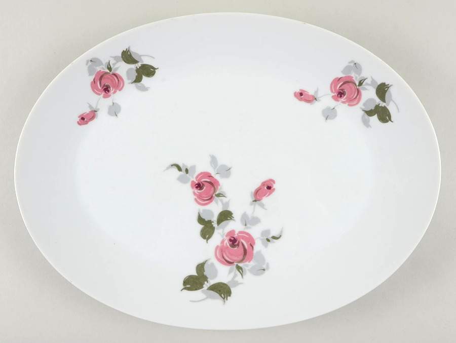 Cashmere Rose 14" Oval Serving Platter by Yamato-1