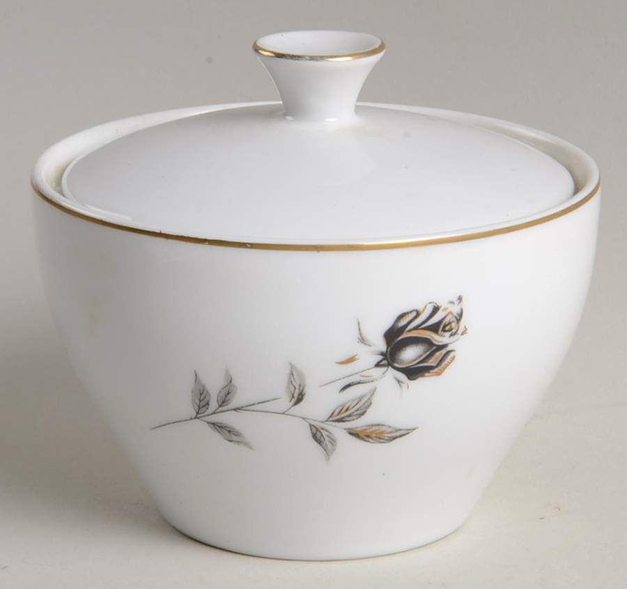 Antique Rose Sugar Bowl & Lid by Yamaka-1