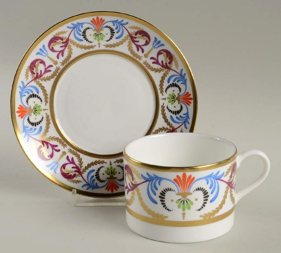 Gosford (Smooth) Flat Cup & Saucer Set by William Yeoward-1