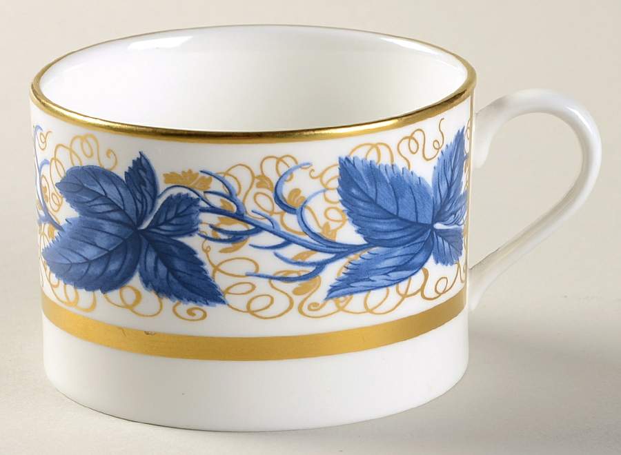 Hampton Court Blue Flat Cup by William Yeoward-1