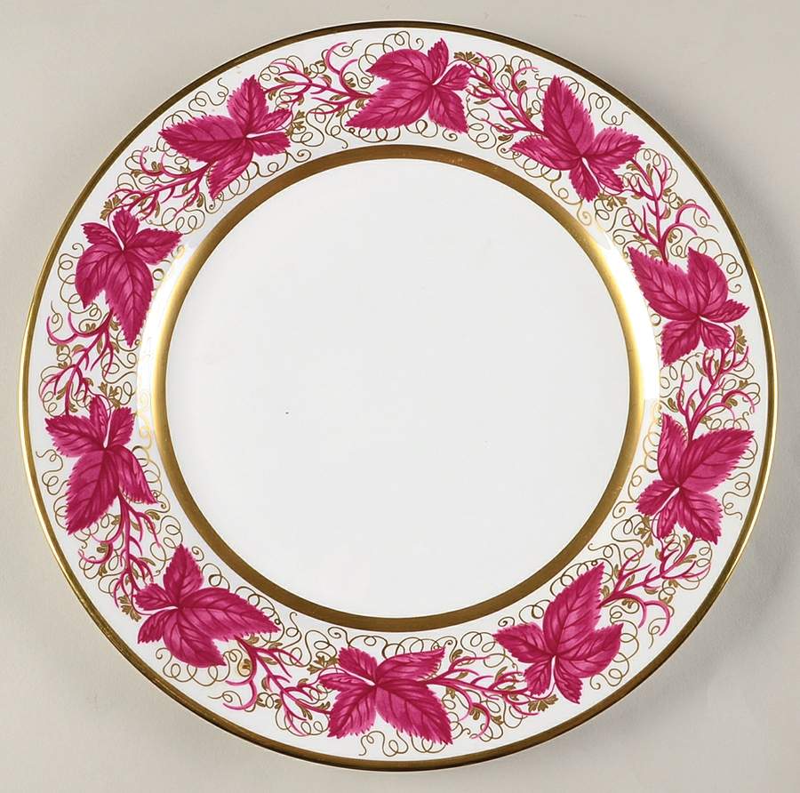 Hampton Court Burgundy Dinner Plate by William Yeoward-1