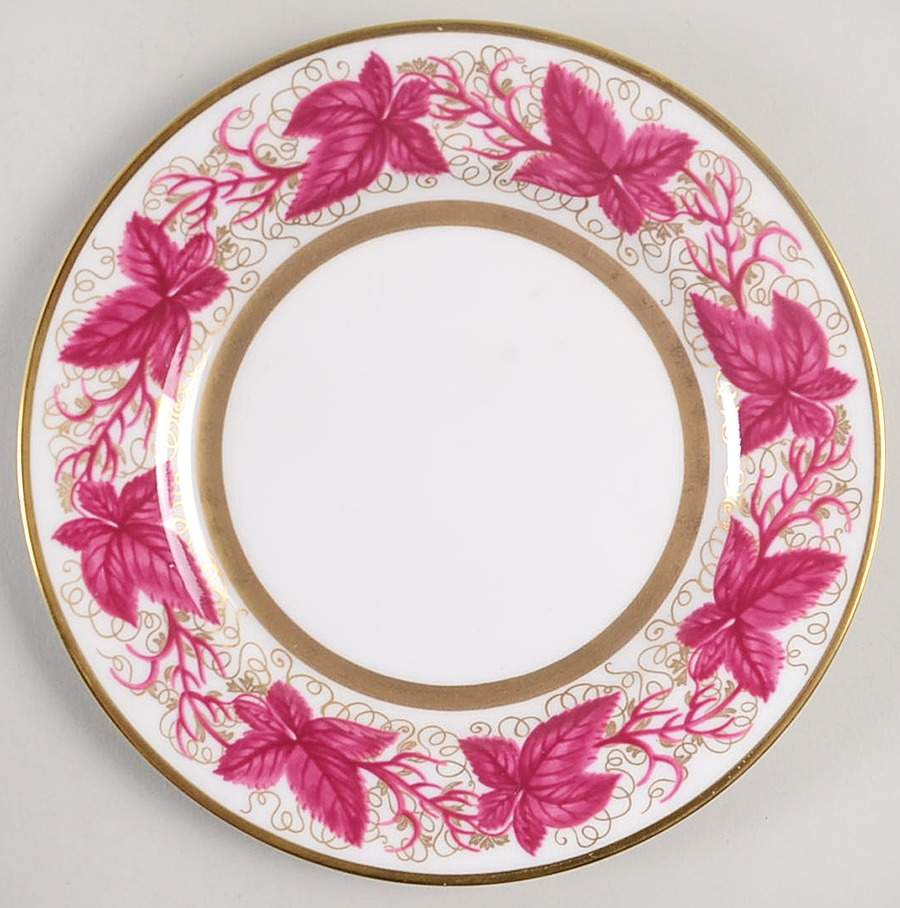 Hampton Court Burgundy Bread & Butter Plate by William Yeoward-1