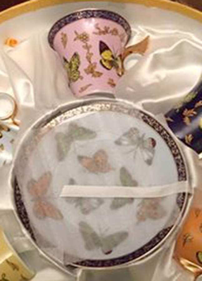 Butterfly Flat Demitasse Cup & Saucer Set by Yedi Houseware-1