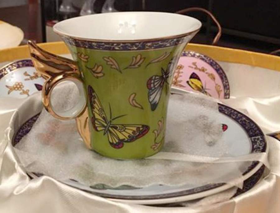 Butterfly Flat Demitasse Cup & Saucer Set by Yedi Houseware-1