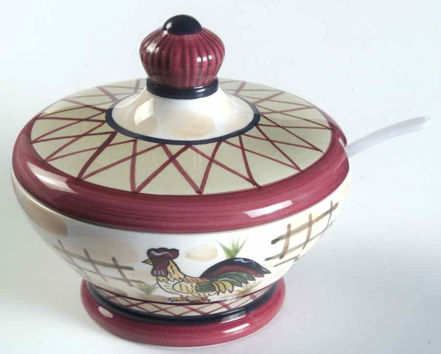 Rooster Sugar Bowl & Lid by Young's Inc.-1