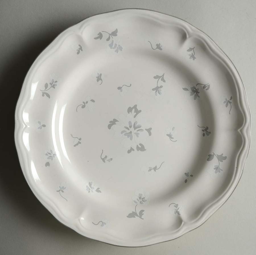 Queensbury Gray Dinner Plate by Yamaka-1