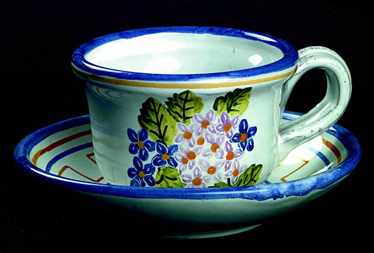 Florabella Flat Cup & Saucer Set by Zrike-1
