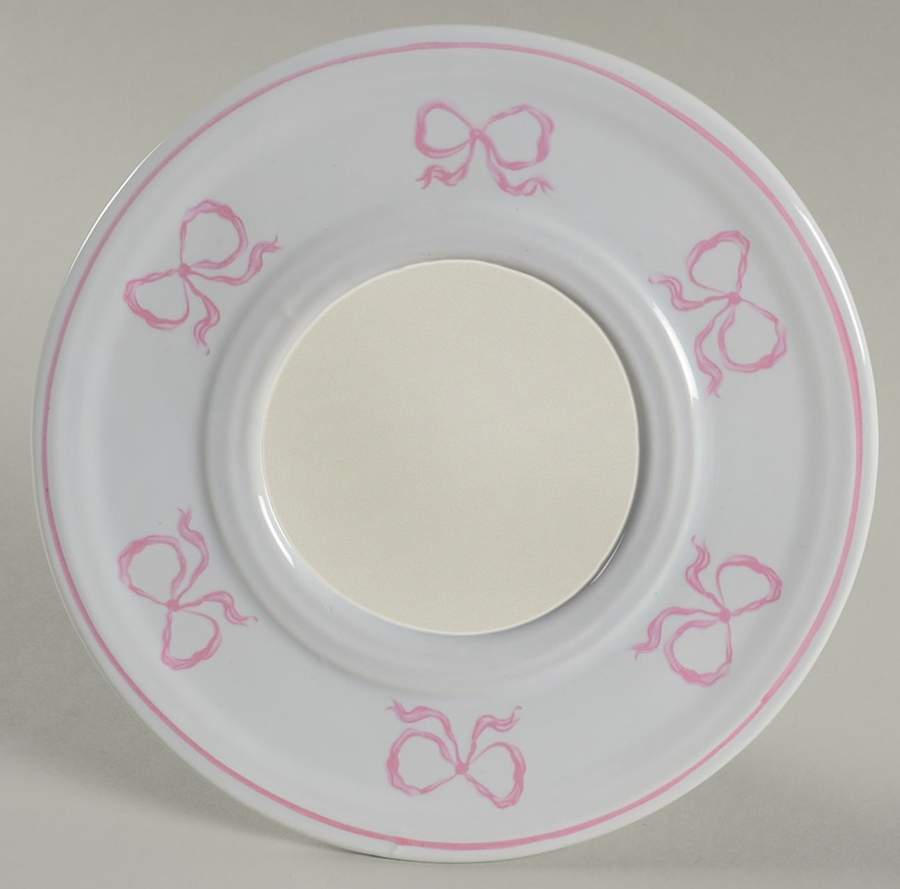 Ruban Pink Round Frame-Holds 3" X 3" by Zrike-1