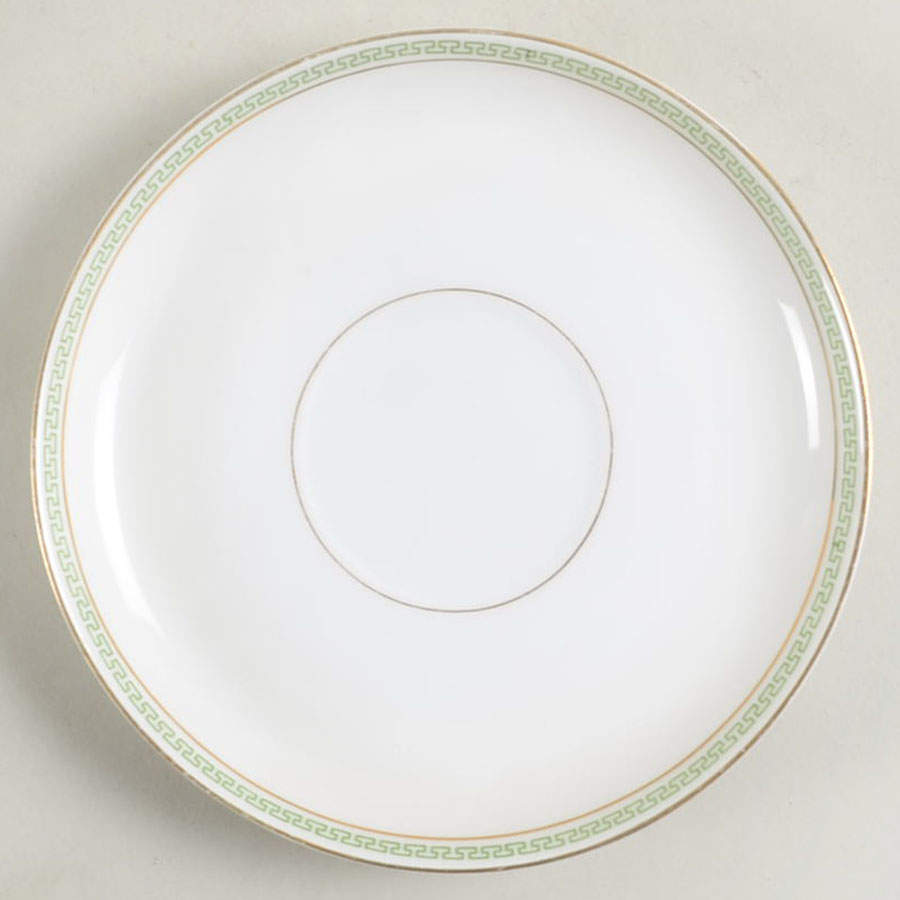 Athens (Green Key) Saucer by Z S & Co (Scherzer)-1