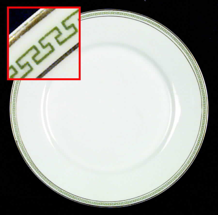 Athens (Green Key) Dinner Plate by Z S & Co (Scherzer)-1