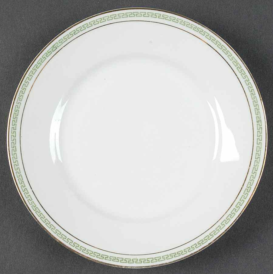 Athens (Green Key) Bread & Butter Plate by Z S & Co (Scherzer)-1