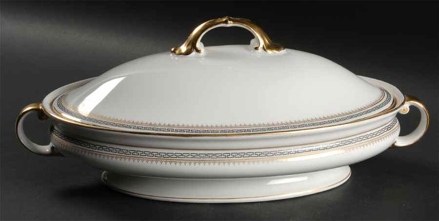 Athens (Black Key) Oval Covered Vegetable by Z S & Co (Scherzer)-1