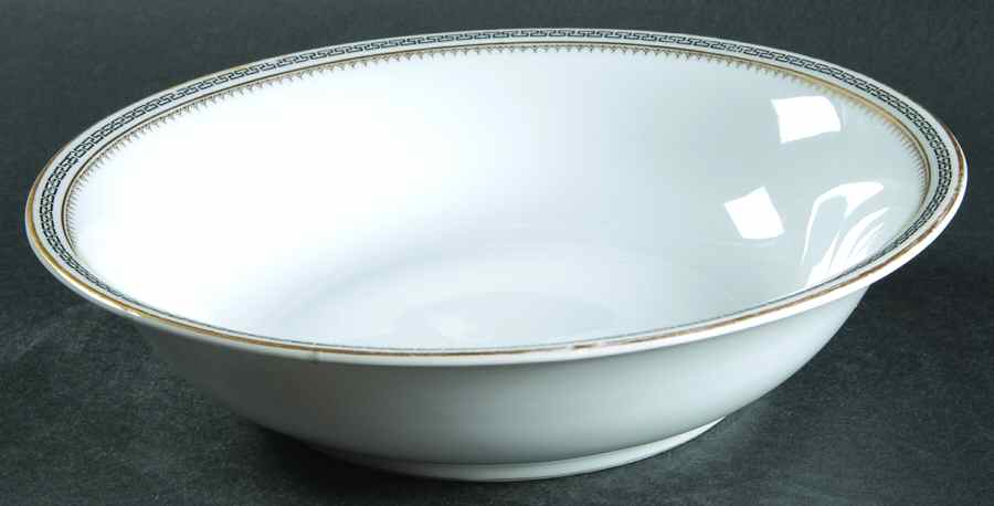 Athens (Black Key) 9" Round Vegetable Bowl by Z S & Co (Scherzer)-1