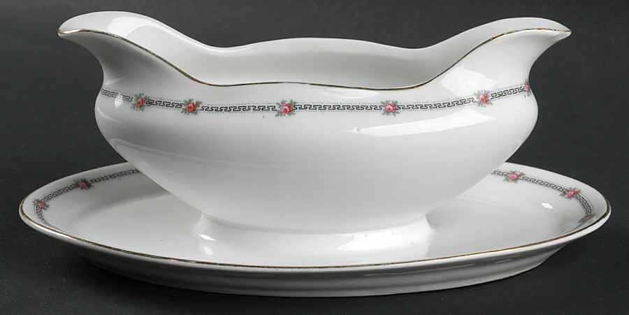ZSC27 Gravy Boat with Attached Underplate by Z S & Co (Scherzer)-1