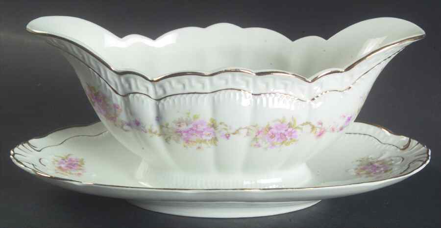 ZSC41 Gravy Boat with Attached Underplate by Z S & Co (Scherzer)-1