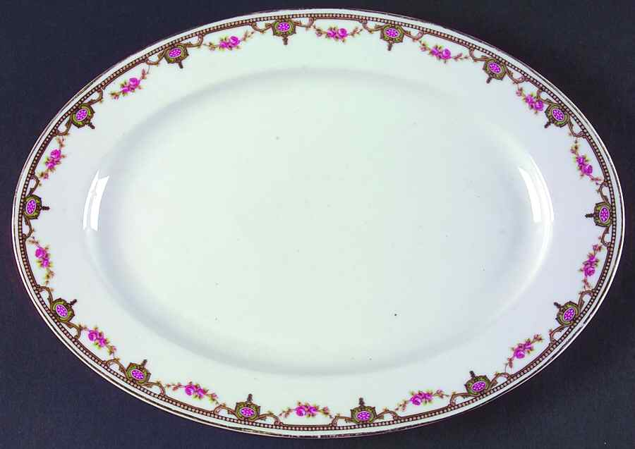 ZSC61 13" Oval Serving Platter by Z S & Co (Scherzer)-1