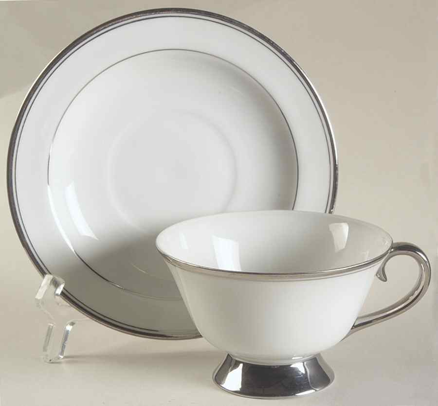 Silver Ecstasy Footed Cup & Saucer Set by Zylstra-1