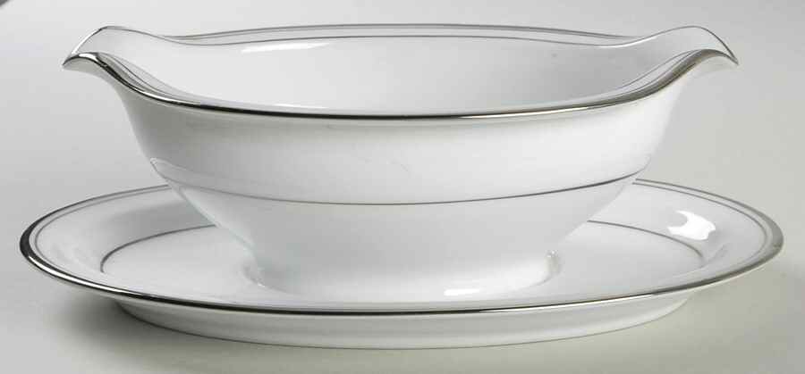 Silver Ecstasy Gravy Boat with Attached Underplate by Zylstra-1