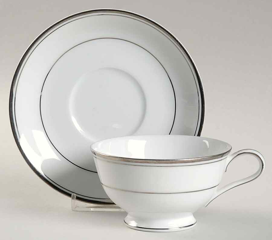Silver Ecstasy Footed Cup & Saucer Set by Zylstra-1