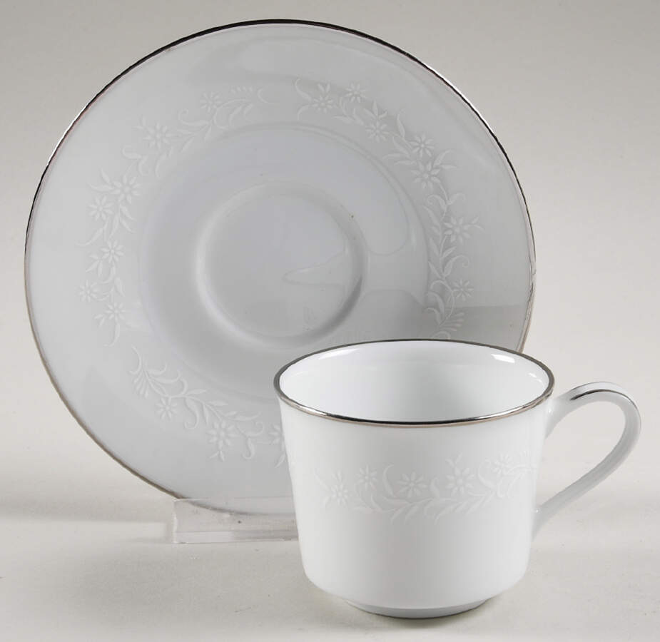 Snow Flower Demitasse Cup & Saucer Set by Zylstra-1