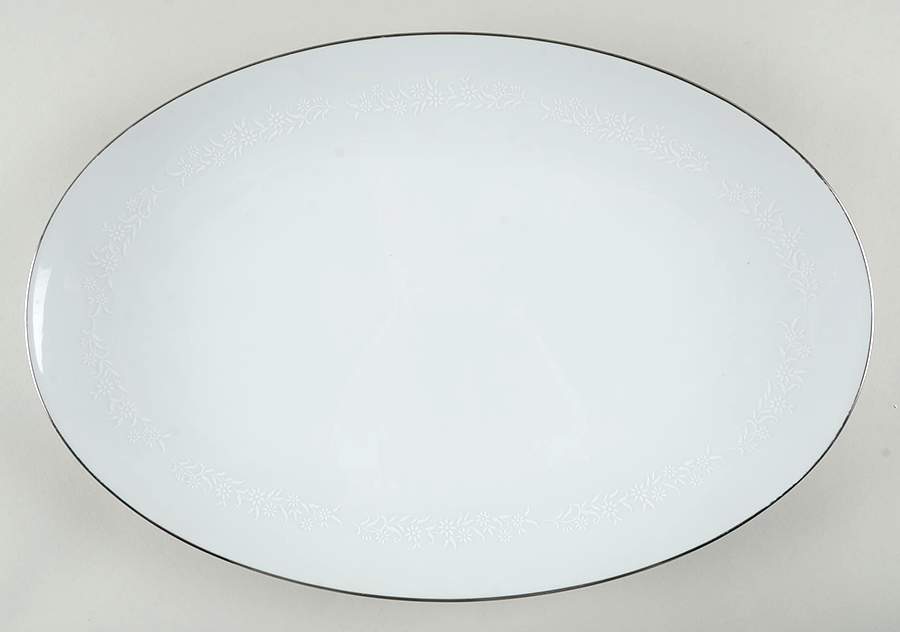 Snow Flower 16" Oval Serving Platter by Zylstra-1