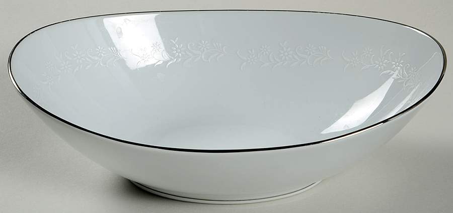 Snow Flower 10" Oval Vegetable Bowl by Zylstra-1