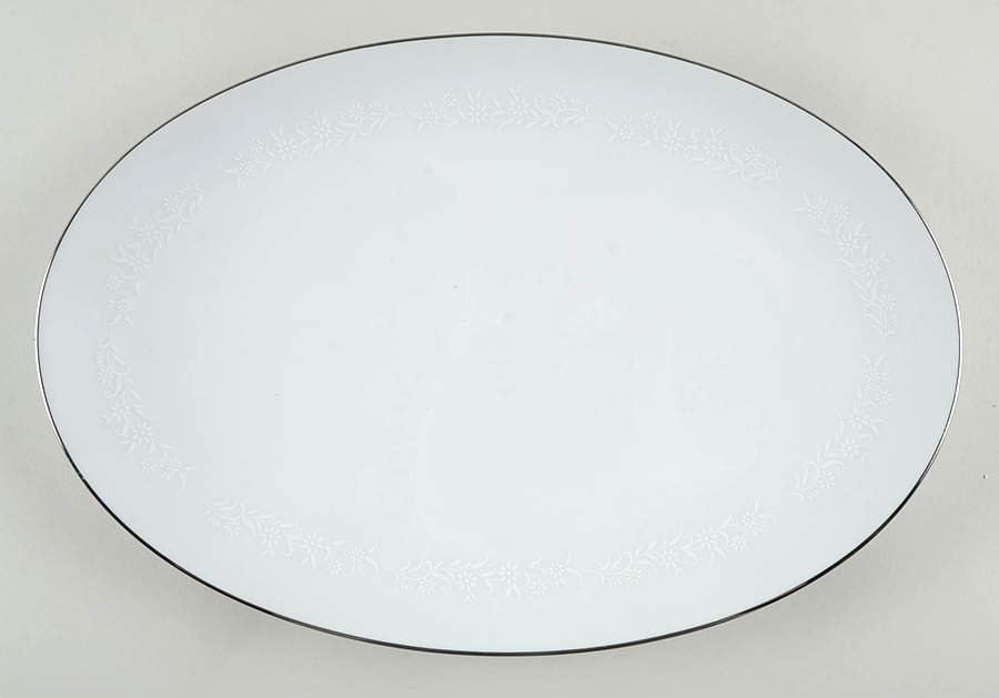 Snow Flower 14" Oval Serving Platter by Zylstra-1
